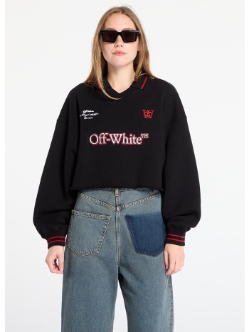 φούτερ off-white sporty crop polo sweatshirt black/ red σε προσφορά