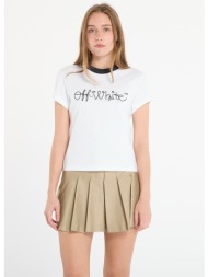 μπλουζάκι off-white emb script logo fitted tee white/ blue m