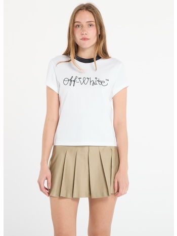 μπλουζάκι off-white emb script logo fitted tee white/ blue m σε προσφορά