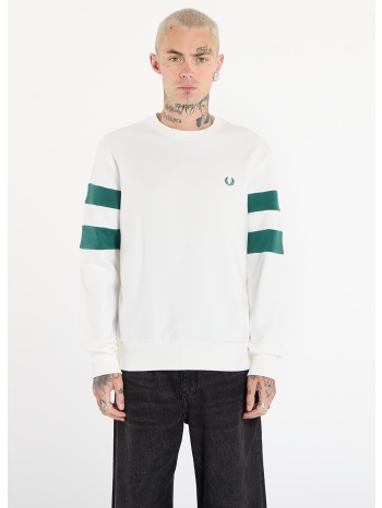 φούτερ fred perry peached tipped sleeve sweatshirt snow σε προσφορά