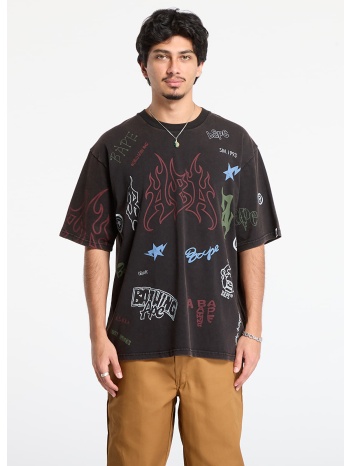 μπλουζάκι a bathing ape overall print relaxed fit tee black σε προσφορά