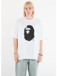μπλουζάκι a bathing ape spray print ape head relaxed fit tee 2 white s