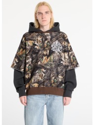 φούτερ a bathing ape tree edge camo layered pullover hoodie unisex brown m