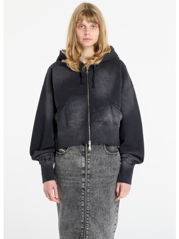 φούτερ dime cropped zip hoodie unisex black washed xl σε προσφορά