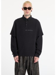 μπλουζάκι misbhv layered polo longsleeve washed black l