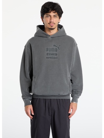 φούτερ puma x represent graphic hoodie flat dark gray m σε προσφορά