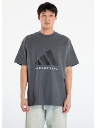 μπλουζάκι adidas basketball t-shirt unisex dark grey heather xl