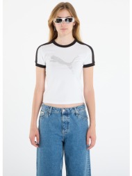 μπλουζάκι puma x fenty t7 slim tee puma white l