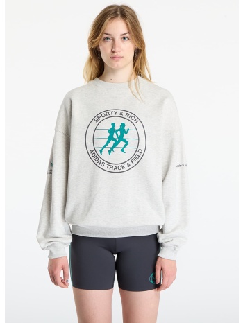 φούτερ adidas sporty & rich sweatshirt light grey heather l σε προσφορά