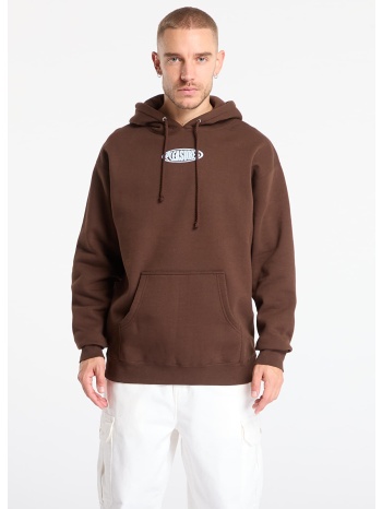 φούτερ pleasures overview hoodie brown l σε προσφορά