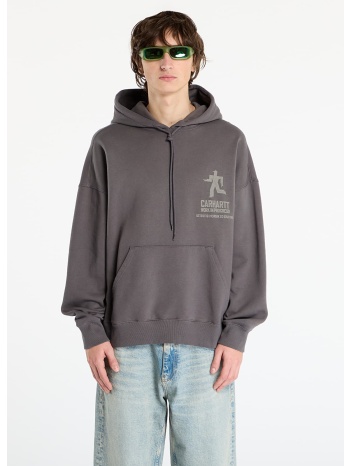 φούτερ carhartt wip hooded distance sweat graphite stone σε προσφορά