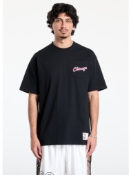 t-shirt mitchell & ness nba vintage logo bulls double hit shortsleeve pocket tee black l