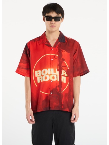 πουκάμισο pleasures x boiler room venue button up red m σε προσφορά