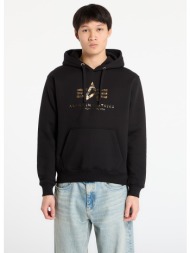 φούτερ alpha industries basic hoodie bl effect print black l
