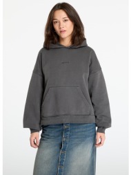 φούτερ carhartt wip w` hooded benton sweat graphite garment dyed xs