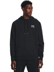 φούτερ under armour essential fleece hoodie black/ white xs