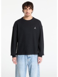 t-shirt jordan flight mountainside men`s long-sleeve waffle shirt black/ white s