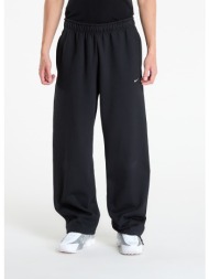 φόρμα nike solo swoosh men`s fleece open-hem pants black/ black/ white m