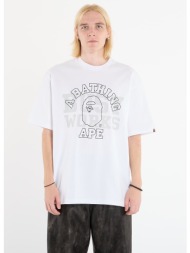 t-shirt a bathing ape college relaxed fit tee 1 white m