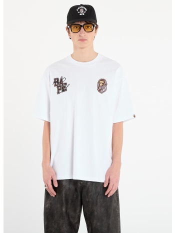 t-shirt bape® x footshop - scribble logo tee white s