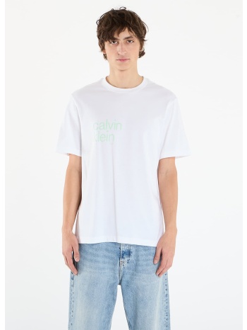 t-shirt calvin klein jeans ss 20s io ck graphic tee white m σε προσφορά