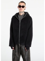 φούτερ our legacy full zip hood black hairy wool 48