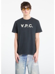 t-shirt a.p.c. standard brodé rayé t-shirt unisex faded indigo/ ecru xxl