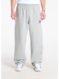 φόρμα nike solo swoosh men`s fleece open-hem pants dk grey heather/ white l