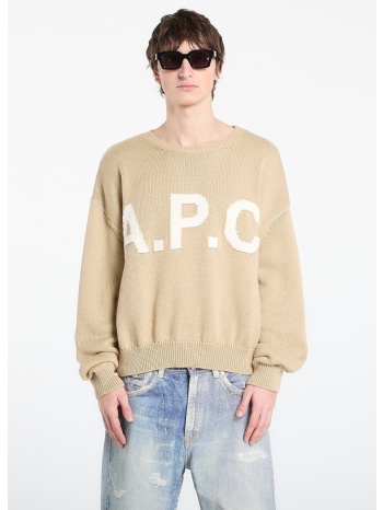 πουλόβερ a.p.c. logo jumper unisex beige xxl σε προσφορά