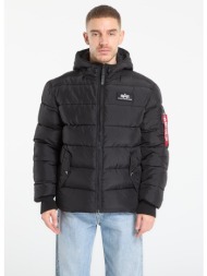 μπουφάν alpha industries hooded puffer alpha fd black l