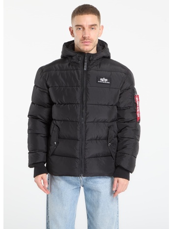 μπουφάν alpha industries hooded puffer alpha fd black l σε προσφορά
