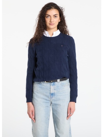 πουλόβερ tommy hilfiger soft wool cable c-neckk ls sweater