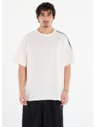 t-shirt y-3 raw edge 3 stripes short sleeve t-shirt chalk white s