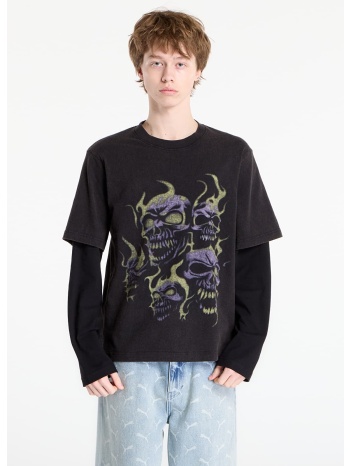 t-shirt wasted paris m skull t age faded black/ black l σε προσφορά