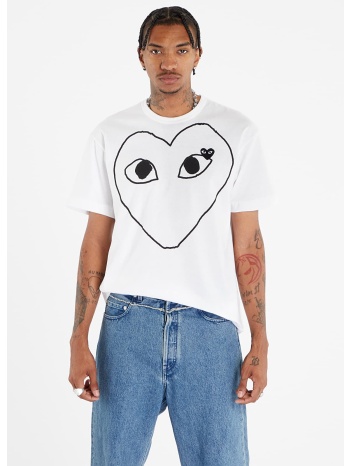t-shirt comme des garçons play heart logo short sleeve tee