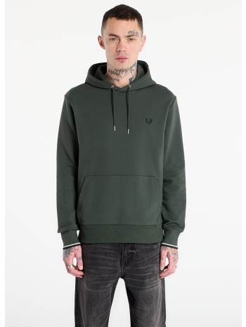 φούτερ fred perry tipped hooded sweatshirt court green/ σε προσφορά