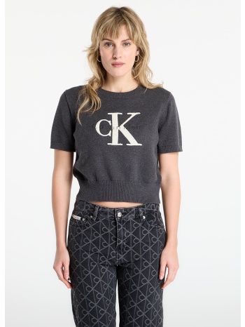 πουλόβερ calvin klein jeans chunky cotton graphic sweater σε προσφορά