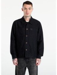 πουκάμισο fred perry brushed twill overshirt black m