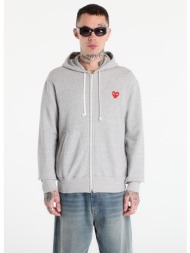 φούτερ comme des garçons play sweatshirt red emblem knit unisex gray m