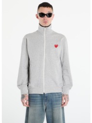 φούτερ comme des garçons play sweatshirt red emblem knit unisex top grey xxl