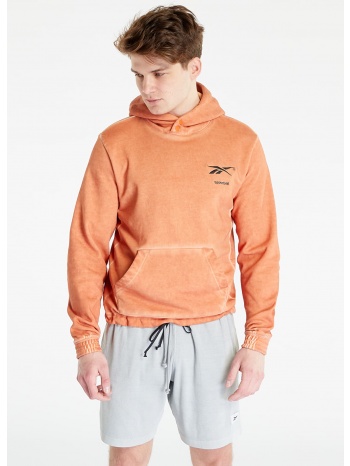 reebok basketball bi-dye hoodie burgundy orange σε προσφορά