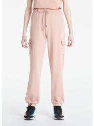 nike sportswear essential fleece cargo pants pink