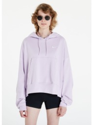 nike women`s oversized jersey pullover hoodie light purple
