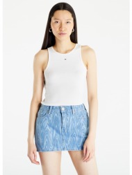 tommy jeans essential rib tank top white