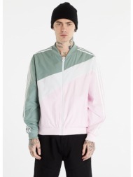 adidas swirl woven track jacket silver green / clear pink
