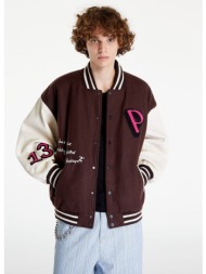 preach patched varsity jacket brown/ creamy