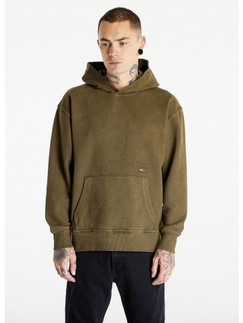 tommy jeans relaxed tonal badge hoodie drab olive green