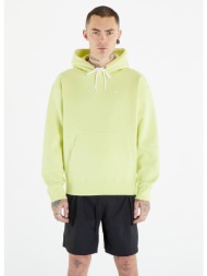 nike solo swoosh men`s fleece pullover hoodie luminous green/ white