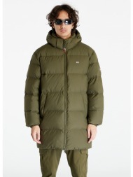 tommy jeans essential down puffer jacket grab olive green