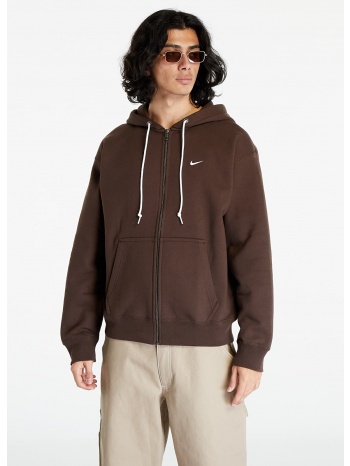nike solo swoosh full-zip hoodie baroque brown/ white σε προσφορά